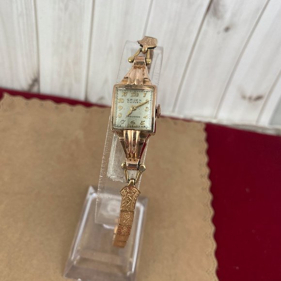 Vintage Gruen Curvex 17 Jewel 1940's Art Deco Ladies Watch 10K Rose Gold Filled - Picture 3 of 10